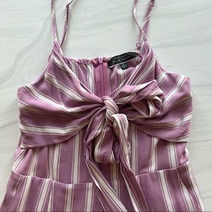 Dance My Way Striped Jumpsuit Purple in size small S